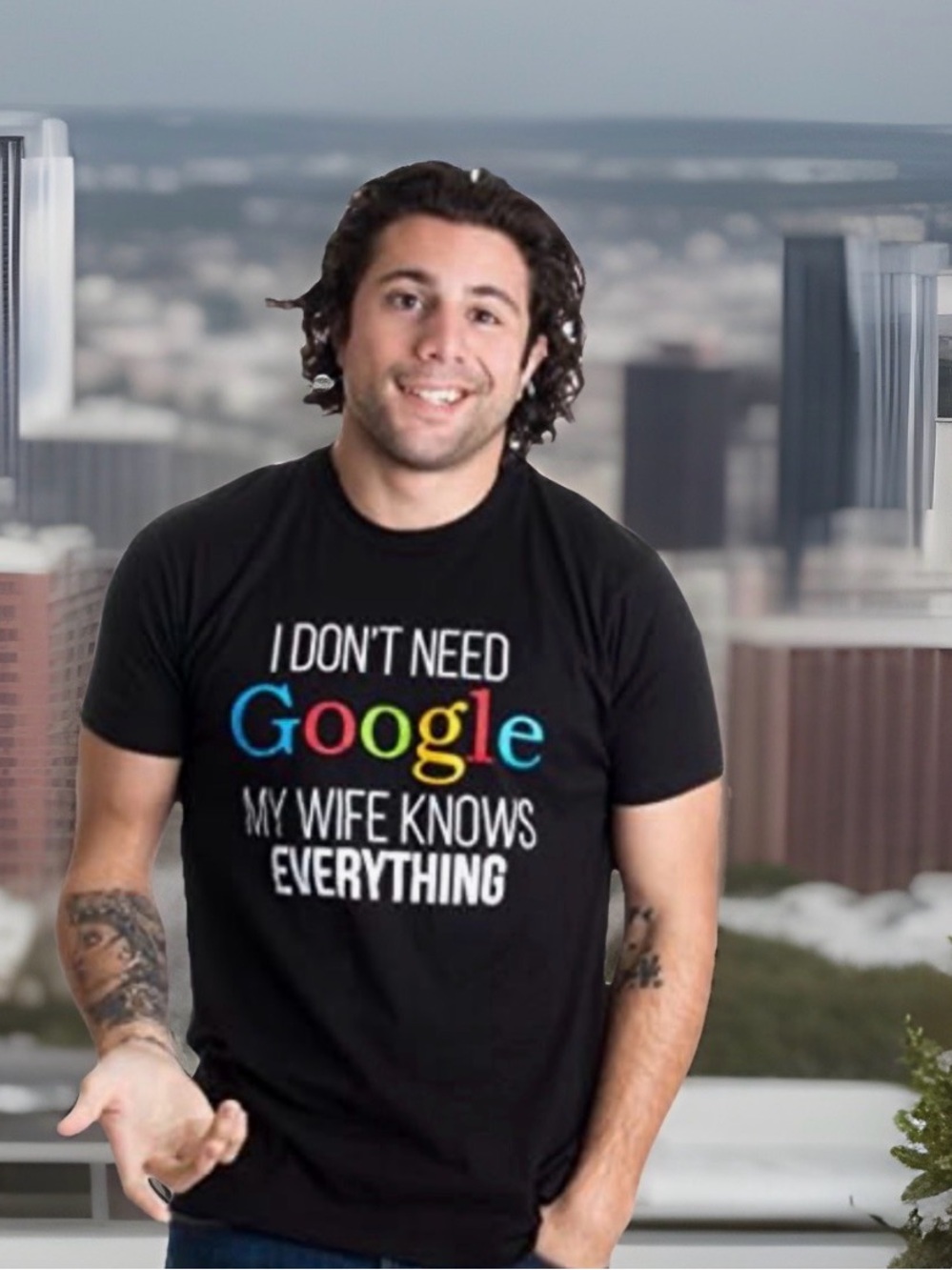 Ann Arbor Men’s Size XL T-Shirt “I Don't Need Google My Wife Knows Everything”.